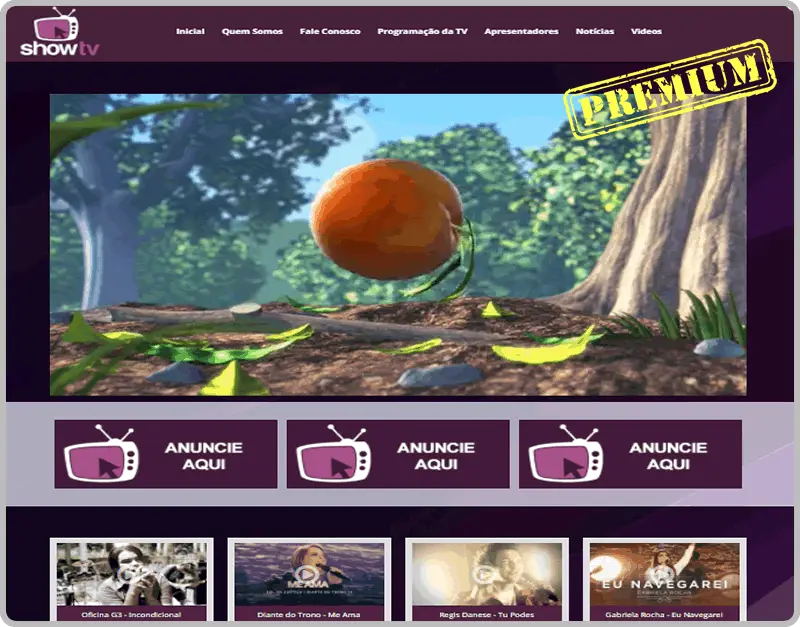 Modelo de Site para Web TV 4