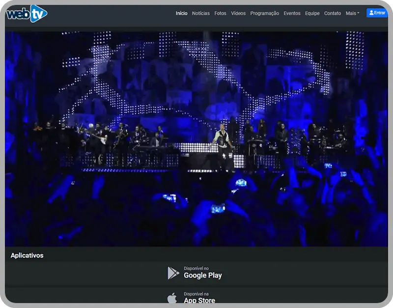Modelo de Site para Web TV 2